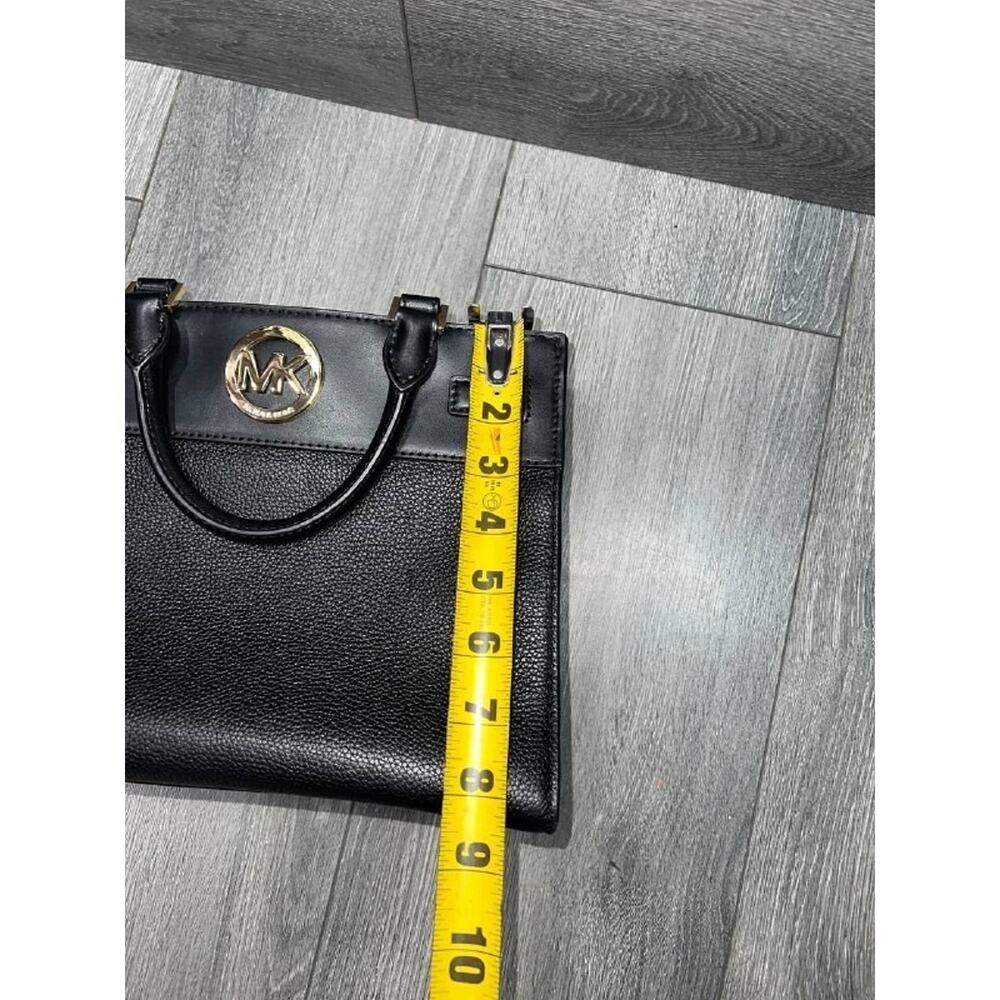 Michael Kors REAGAN Black Pebble Leather Handbag Medium A000744 - Picture 11 of 12